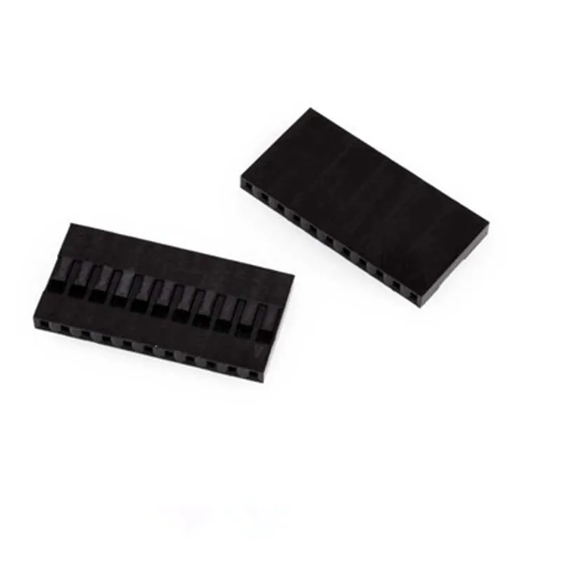 100X 2.54MM 1x1p/2/3/4/5/6/7/8/9/10/11/12/13Pin Dupont Jumper Wire Cable Housing Female Connector Header