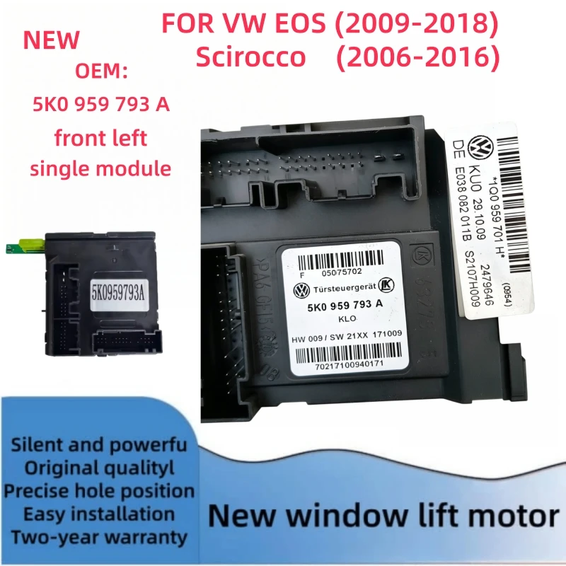 5K0959793A 5K0959792A 1Q0959701H 1Q0959702H is geschikt voor de VW EOS Scirocco raammotor linksvoor rechtsvoor nieuw
