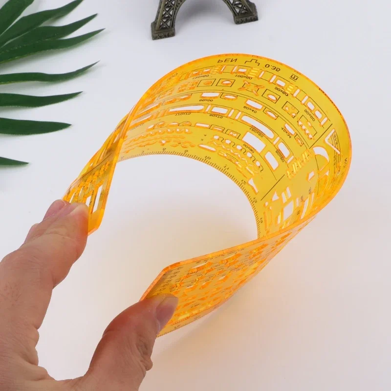 Professional Architectural Template Ruler Drawing Stencil Measuring Tool Student