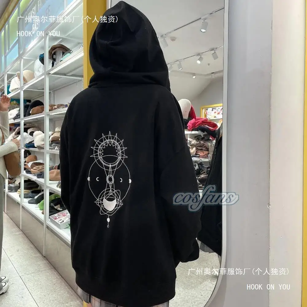 

Series The Eclipse Akk Ayan Cosplay Costume Adult Unisex Black Zipper Hoodie Top Coat Jacket Pullover Sweatshirt Casual ﻿