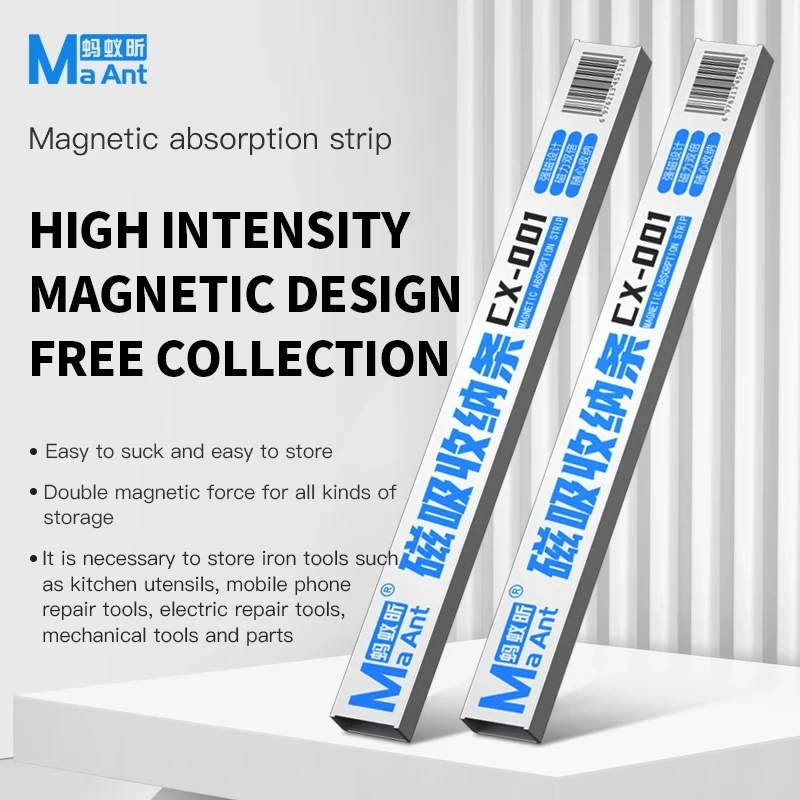 MaAnt CX-001 Magnetic Absorption Strip For Tweezer Screwdriver Storage and Suck Keep Desktop Clean Magnet Bar Collector