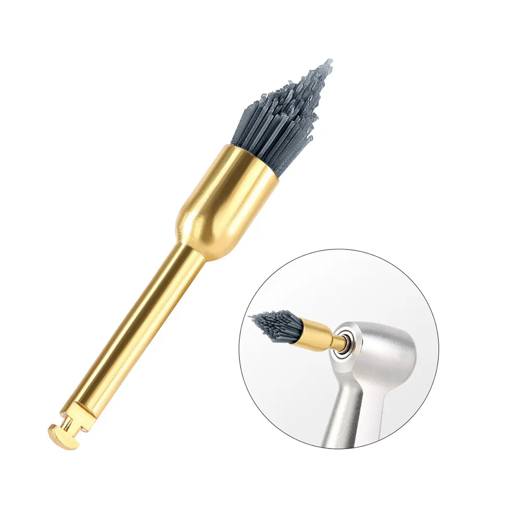 10PCS AZDENT Dental Polieren Pinsel Aluminium Oxid Siliziumkarbid Polieren Prophy Pinsel Werkzeug für Contra Winkel Handstück – Detail 9