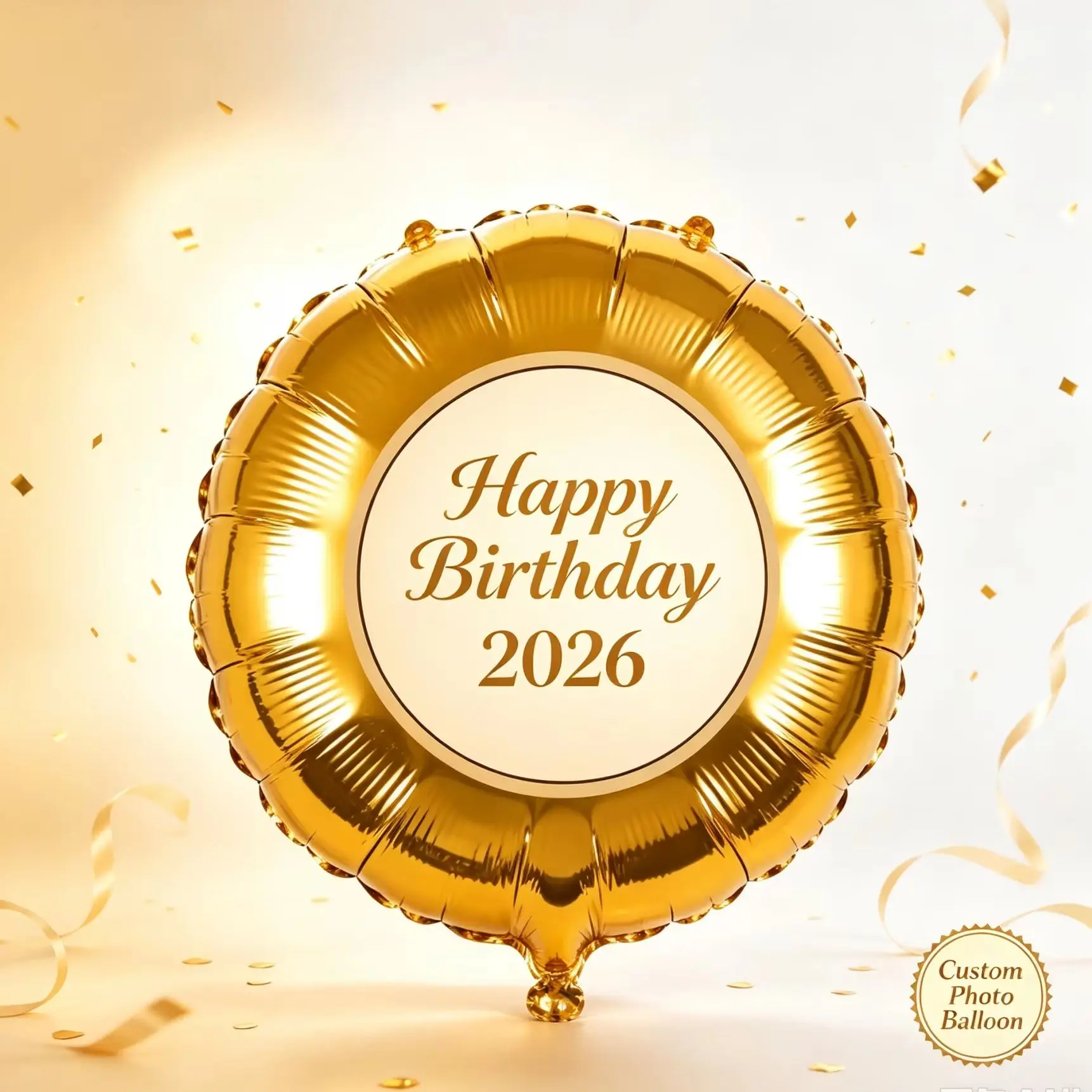 Custom Foil Balloon Set with Self Adhesive Stickers, Personalized Photo Text Logo Balloons, Birthday Party Decorations Supplies