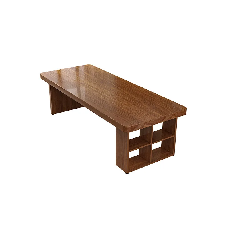 

All solid wood desk integrated, simple and modern, home study table, student office meeting