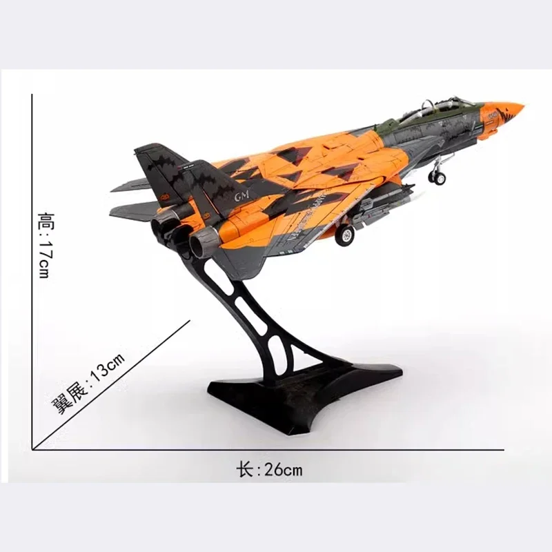 دييكاست بمقياس 1:72 F14D Tomcat نموذج محاكاة الطائرات النهائية المقاتلة مجموعة من الهدايا التذكارية للديكور الثابت