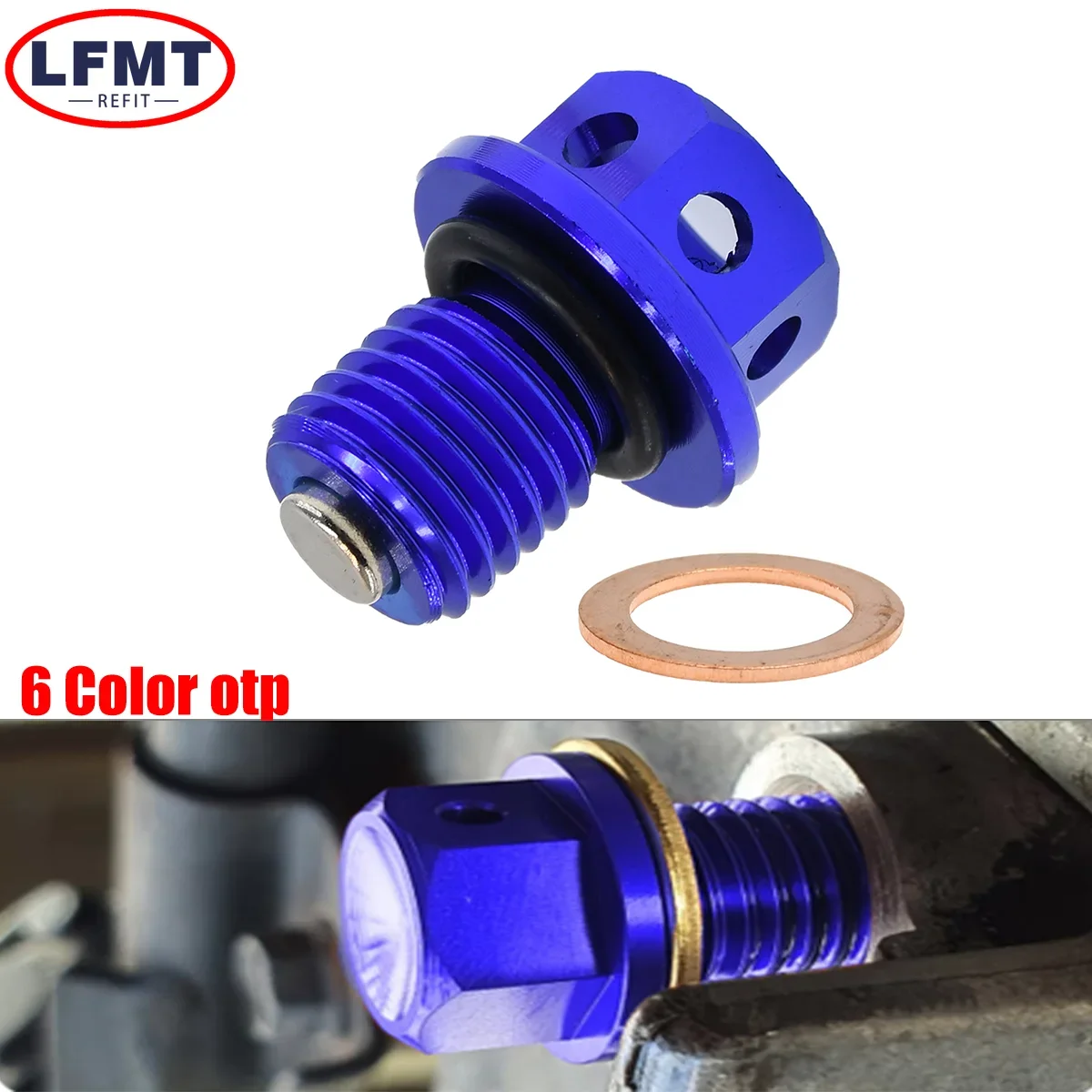 M12xP1.5 Magnetic Oil Drain Plug Bolt Screw For Yamaha YZF-R3 YZF-R25 MT-03 MT-25 YZ250X YZ250 XT250X WR250X WR250R Serow 250