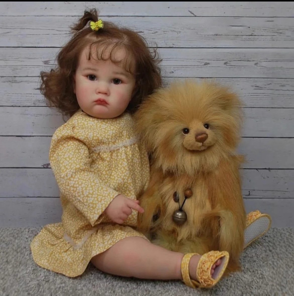 Levensechte 24-inch herboren pop: Charlotte Princess met handgeschilderde realistische aderen - een ideaal verjaardagscadeau voor kinderen