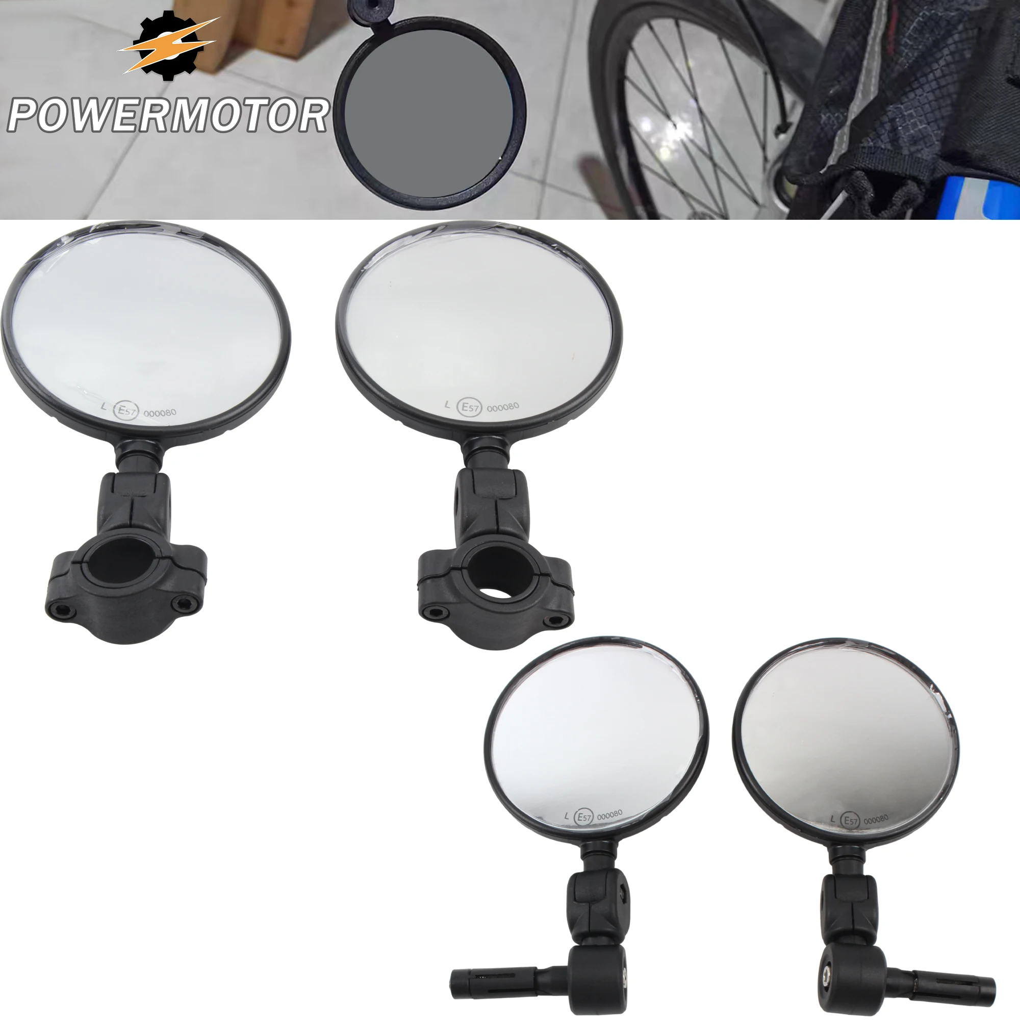 

7/8" 22mm Scooter Motorcycle Handle Round Rearview Mirror for Yamaha Honda Kawasaki Harley Cafe Racer Side Rearview Mirror Parts