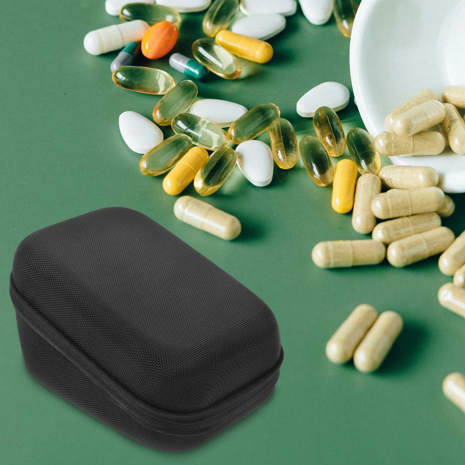 Torba do przechowywania monitora ciśnienia krwi, duża, twarda, ochronna, podróżna, do przechowywania mankietu na ramię, baterii, akcesoriów, przenośna.