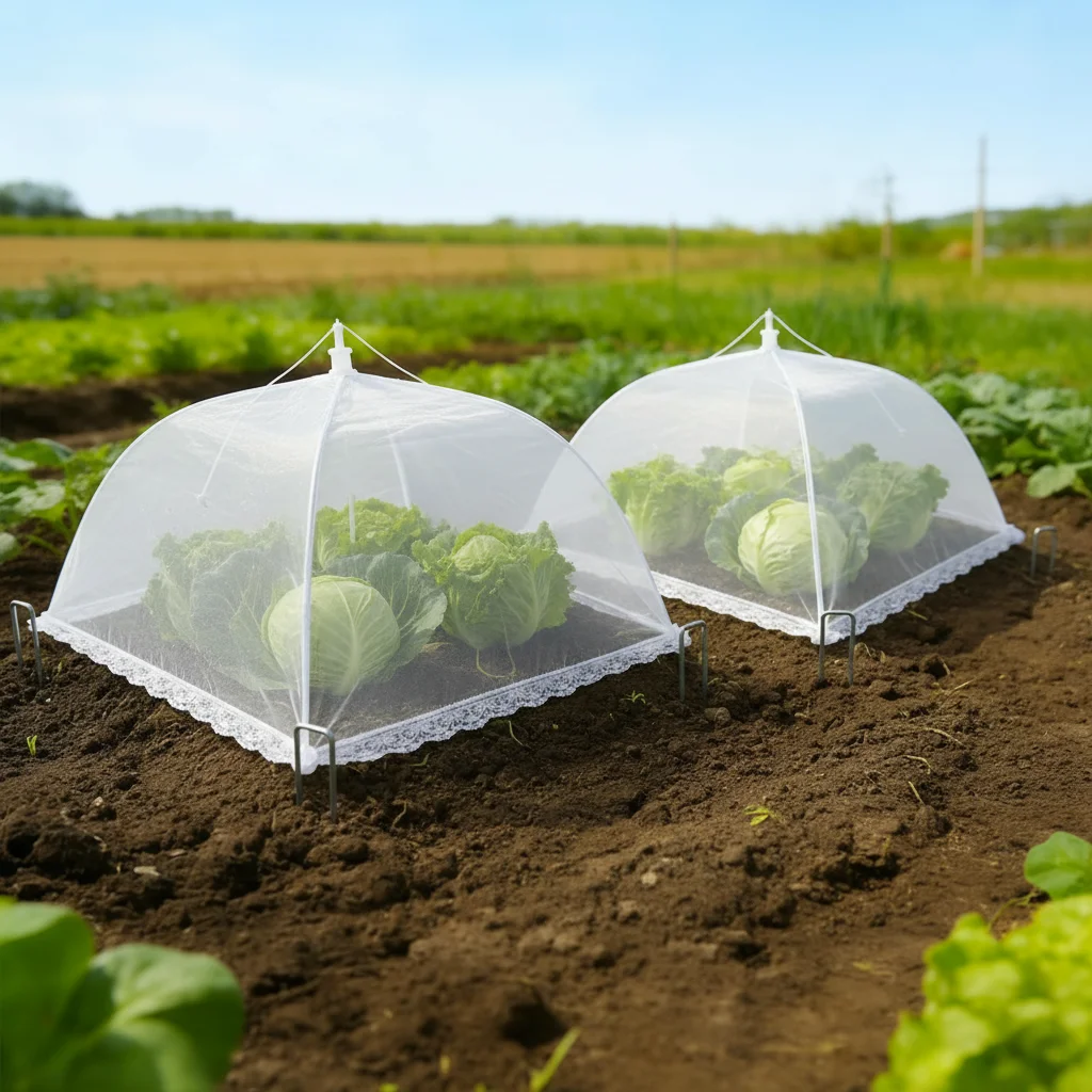 Pop Up Plant Protector Cover For Vegetable Garden With High-Density Mesh Anti Bird And Insect Barrier