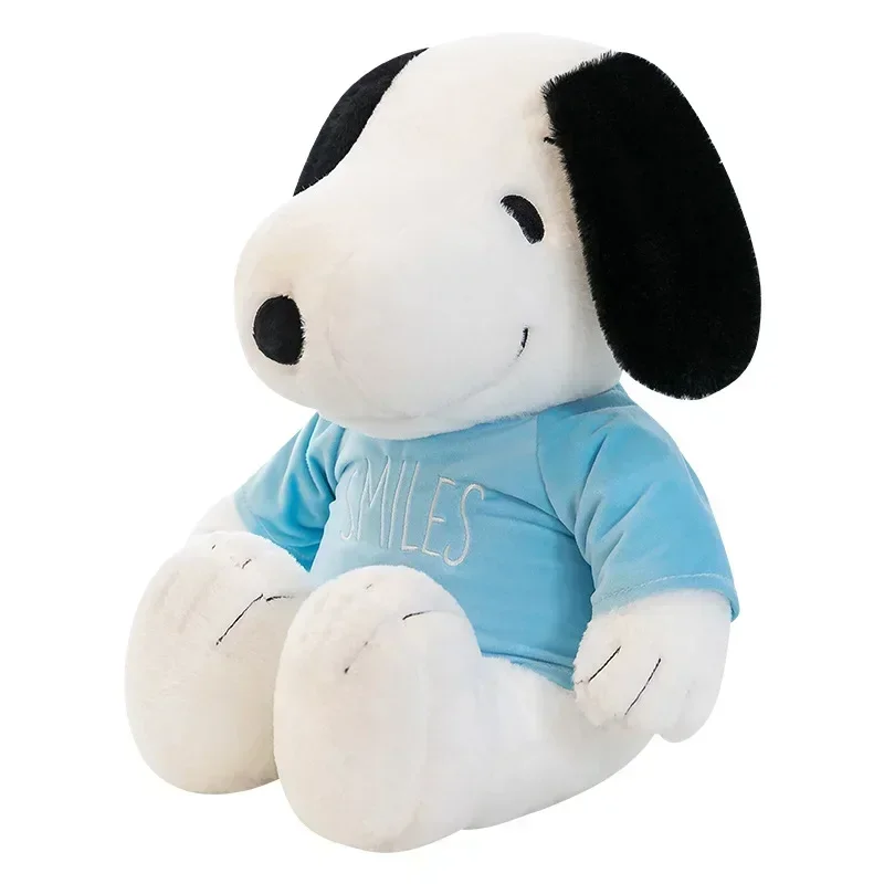 Animation Cute Snoopy Plush Doll Big Ears Blue Sweatshirt Dog Plush Toy Children\'s Doll Decoration Ornament Gift 35-65cm