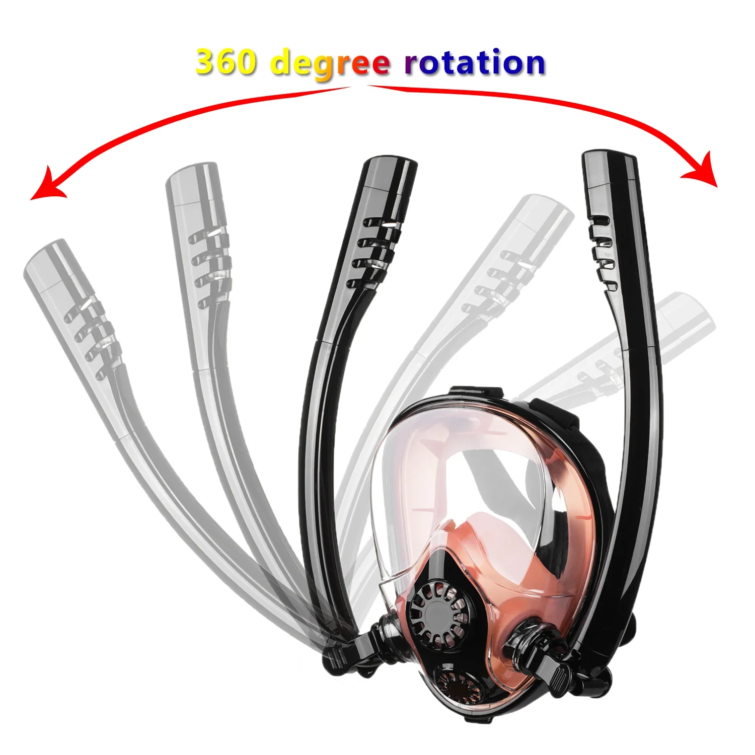 Breathing Snorkeling Silicone Oceanic Dive Anti Fog Masks Diving Full Face Snorkel Masks