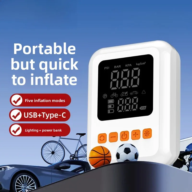

Автомобильный воздушный насос, беспроводной портативный автомобильный мини-насос, электромобиль, мониторинг давления в шинах, многофункциональный