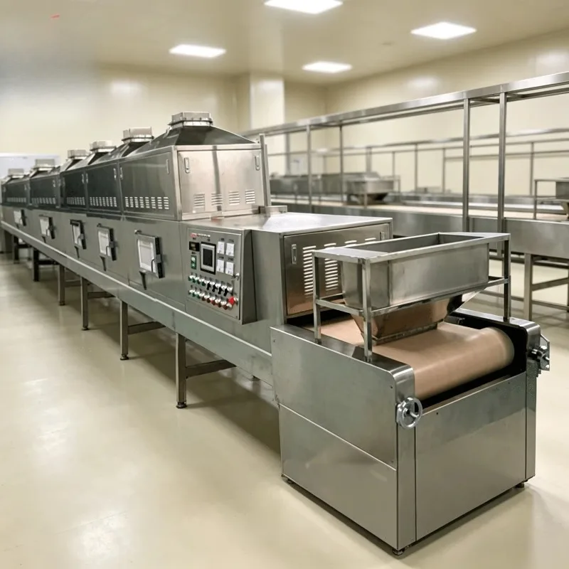 Automatic Industrial Tunnel Belt Conveyor Microwave Pepper Powder Chili Spice Grain Sterilization Dryer Drying Machine Custom