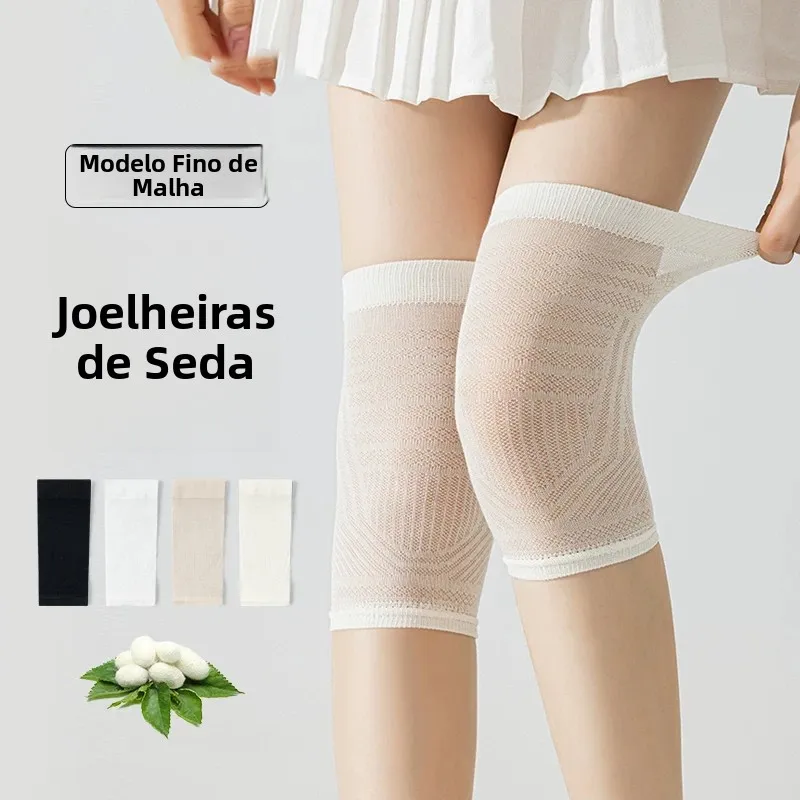 ultra-thin-silk-knee-pads-women's-summer-yoga-socks-over-knee-joint-protection-air-conditioning-socks-for-yoga