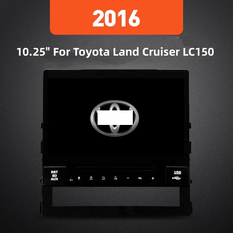 

10.25" Android For Toyota Land Cruiser LC150 2016-2021 Car Radio GSP Navacation Multimedia Video Player Head Unit Carplay 128G