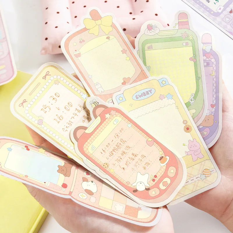 50 Sheets Korean Ins Kawaii Phone Call Memo Pads Creative Note Paper Journal Planner DIY Note Material Collage Stationery Gift