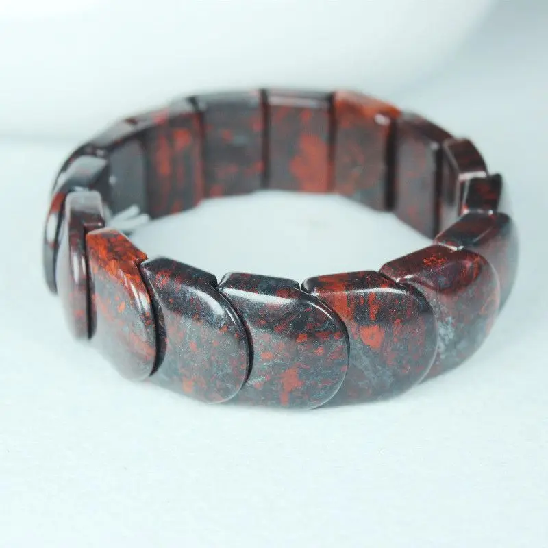 

Wide chicken blood men's shell-shaped hand, lucky transfer bracelet, high-end bracelet.