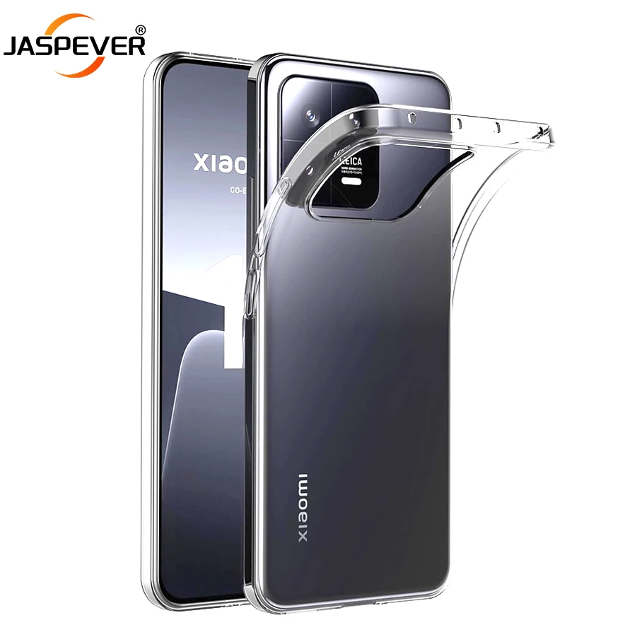 Jaspever Original For Xiaomi Mi 13 13T Pro Case Clear Silicone Soft Back Fit Shell For Mi 13Pro 13 T Ultra Thin Cover Shockproof