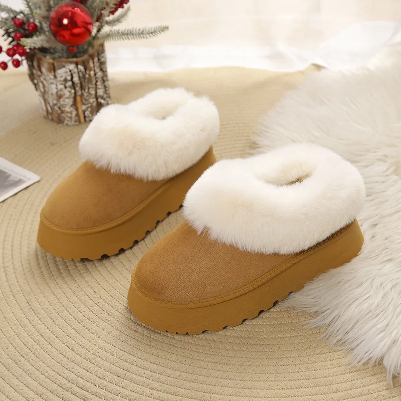 

Women's Short Thick Bottom Snow Boots Winter New Style Korean Version Lightweight Cotton Shoes Easy to Wear Warm Casual