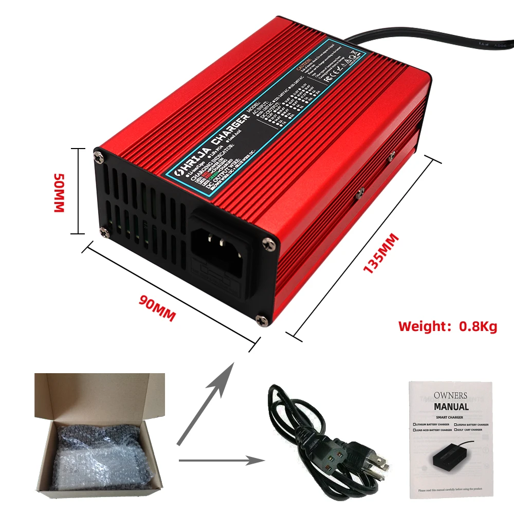 Imagem -05 - Carregador Case de Alumínio Inteligente é Adequado para 13s 48v ao ar Livre Bateria de Íon de Lítio Carro Equilíbrio Seguro e Estável 48v 54.6v 5a