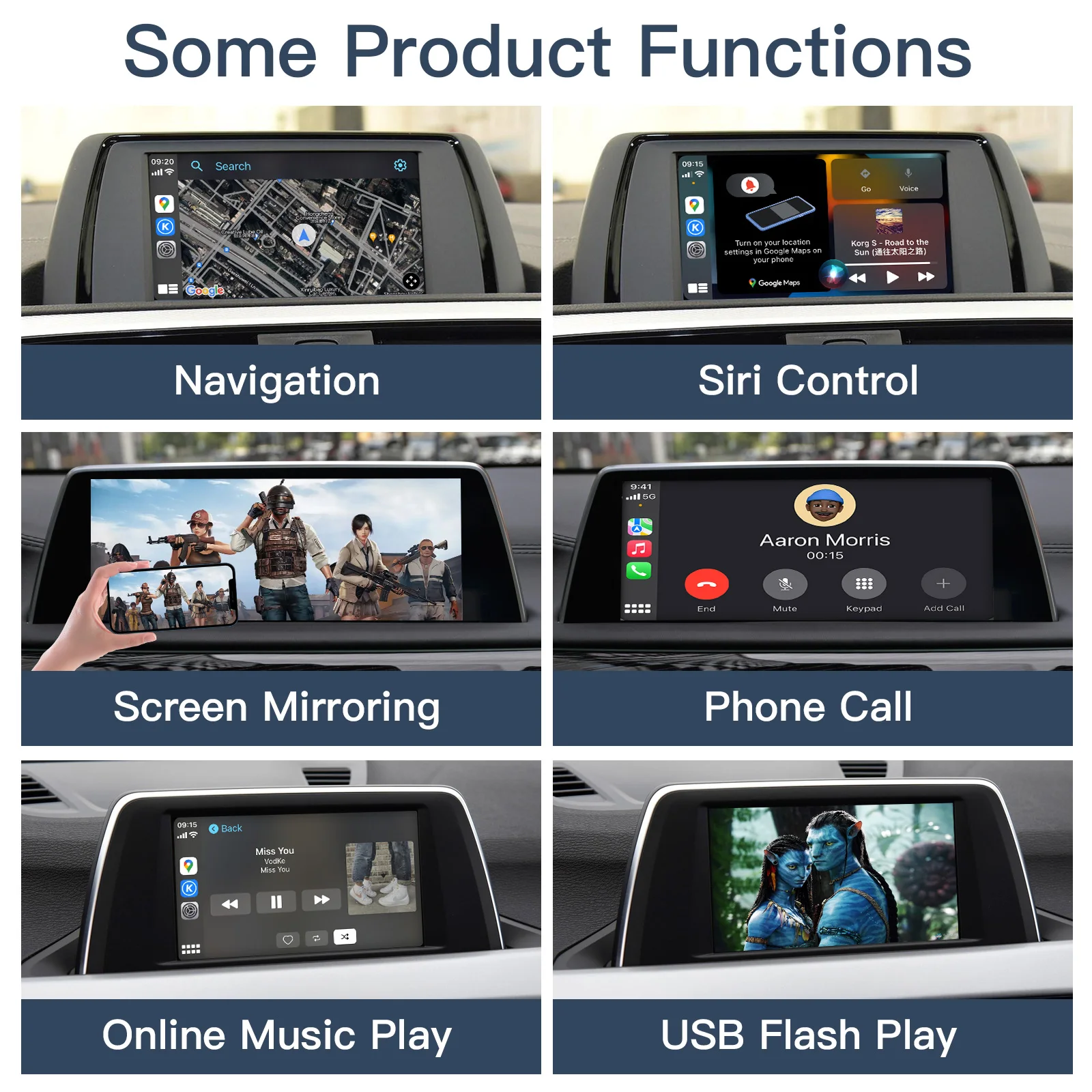 AUTOABC 2025 ใหม่ Wireless CarPlay สําหรับ BMW NBT/CIC X5 F15 F85 X6 F16 F86 X1 F48 2013-2017 พร้อม Android Auto Mirror Link AirPlay