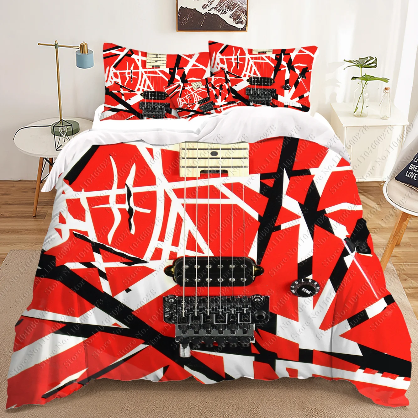 New Singer Eddie Van Halen Bed Sheet Set Bedding Set Single Twin Full Queen King Size Bed Set Adult Kid Bedroom Duvet Cover Sets