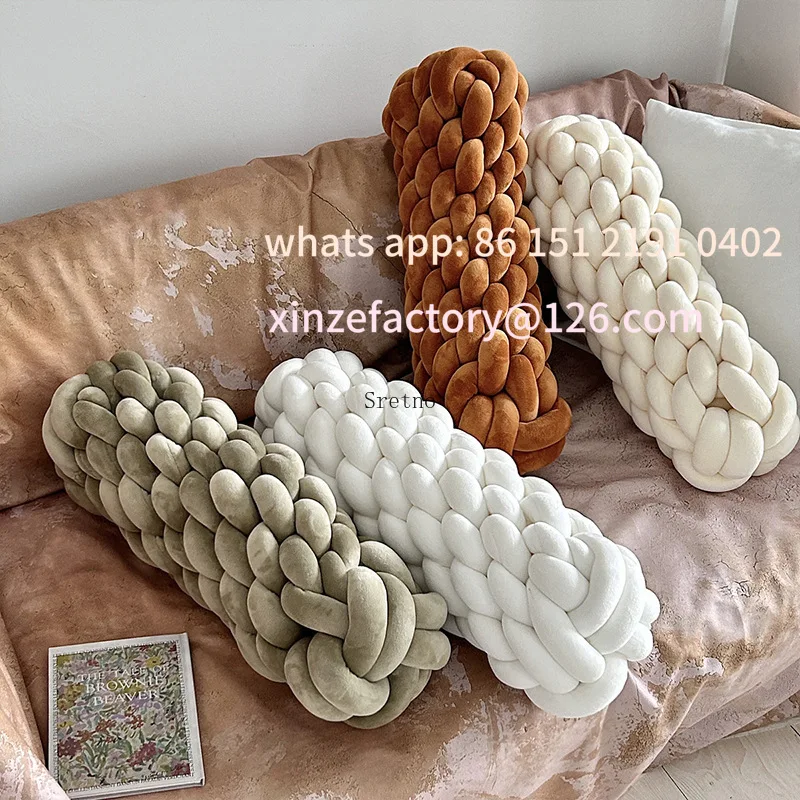 

Customizable Twists Knot Throw Pillows Nordic Bedroom Plush Cushions Living Room Sofa Home Decorations Cushion cojin