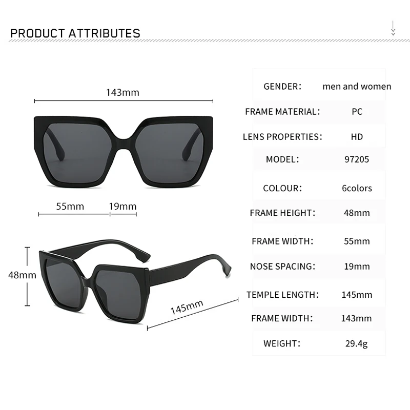 Vintage Square Fishing Sunglasses Men Women Retro Brand Black Sun Glasses Unisex Ins Popular Shades Women Eyewear UV400
