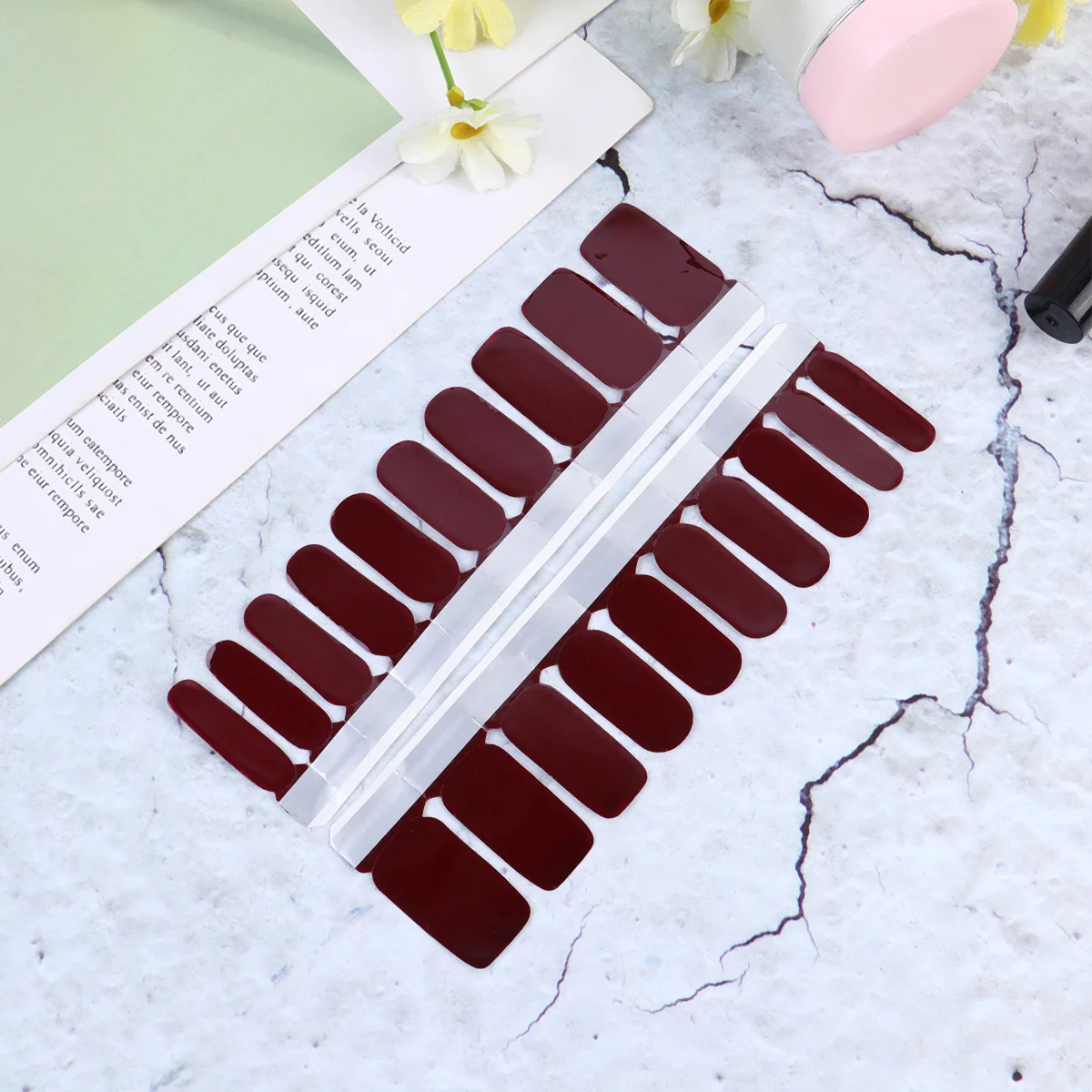 

20 шт. наклейки для ногтей прочный пламя красный сплошной цвет DIY маникюрный аксессуар женские наклейки для дизайна ногтей для вечеринки, дня рождения, праздника