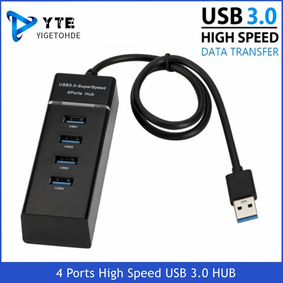 YIGETOHDE 4 Ports High Speed HUB High-Speed 4 Port USB 3.0 Multi HUB Splitter Expansion For PC Desktop Laptop Adapter USB2.0 HUB