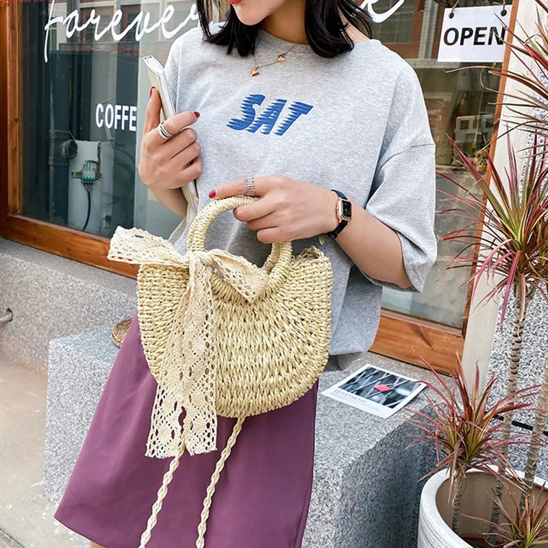 Cotton Rope Luxury Designer Retro Crossbody Beach Mesh Bag Handbags Shoulder Shopper Braid Hobos Women Purse