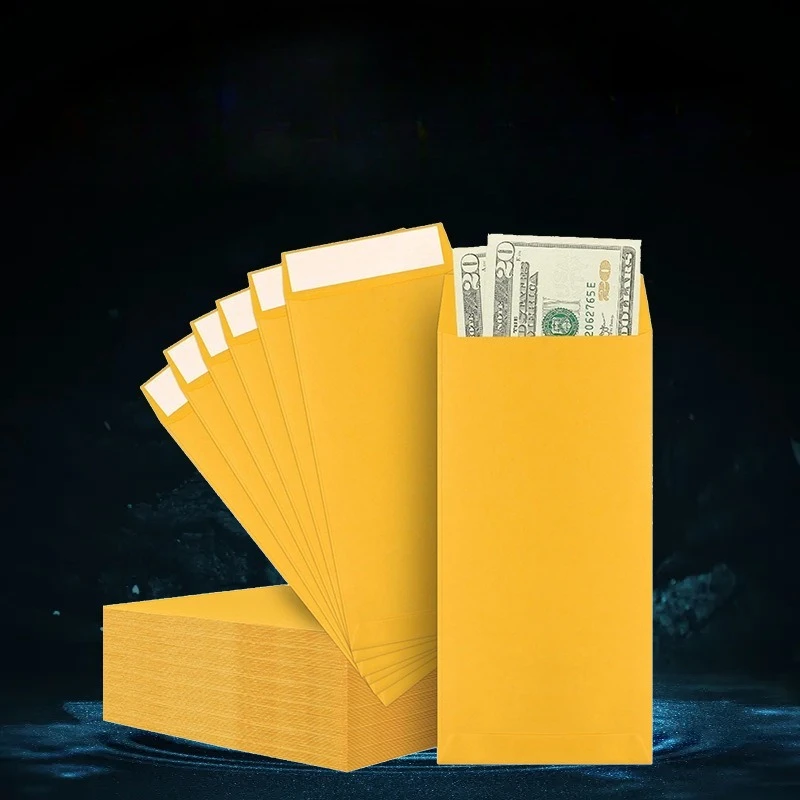 Adhesive Strip Envelopes Kraft Paper Self Seal For Invitations Money Gifts Business Notes Office Use Supplies Desk Organizer