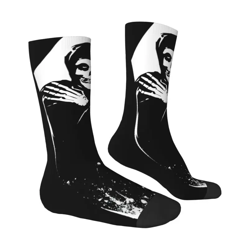 Misfits Skull Men Women Crew Socks Unisex Cool 3D Printing Horror Punk Rock Dress Socks