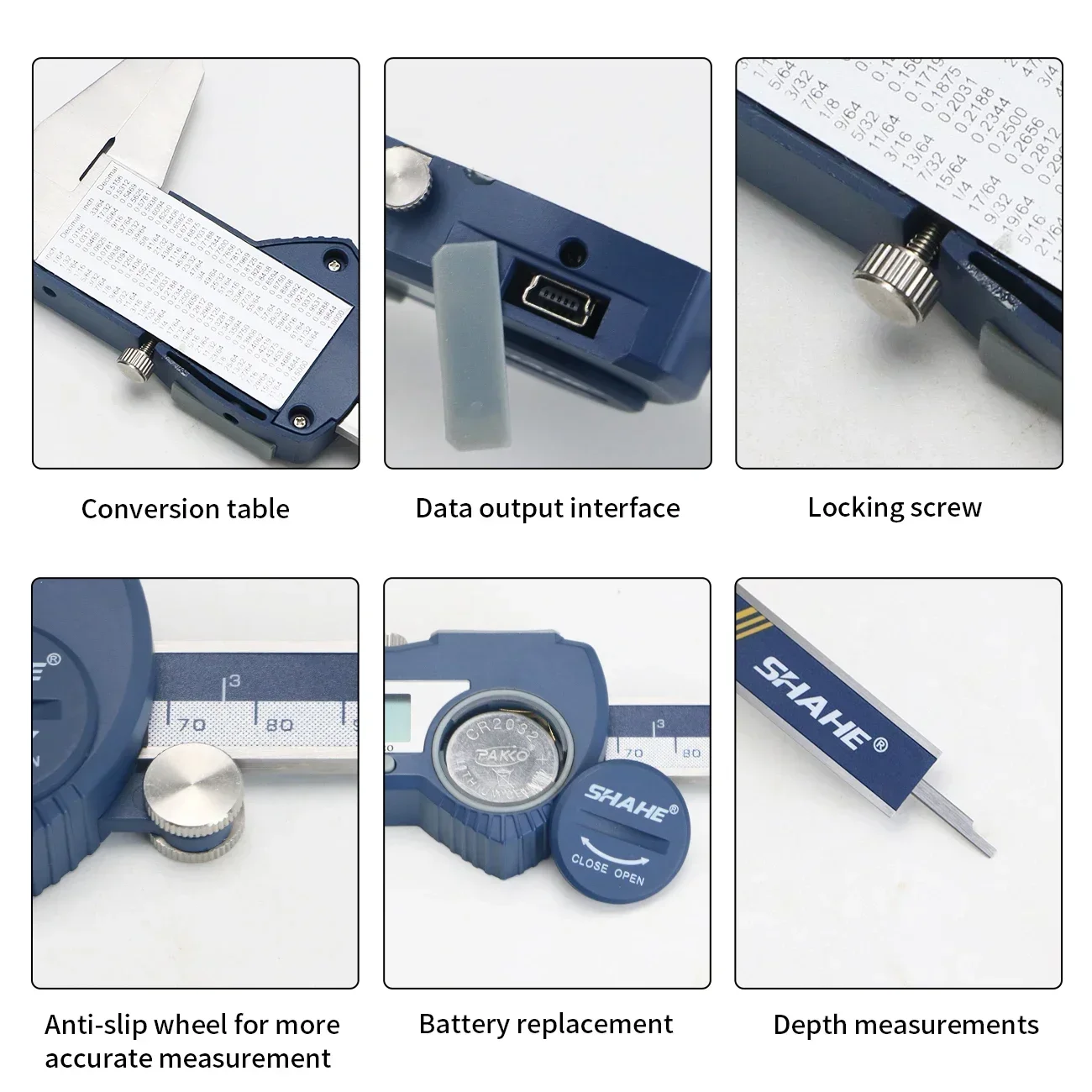 IP54 SHAHE Digital LCD Caliper Ruler Digital 150/200/300mm 0.01 Stainless Steel Vernier Calipers Measuring Tools