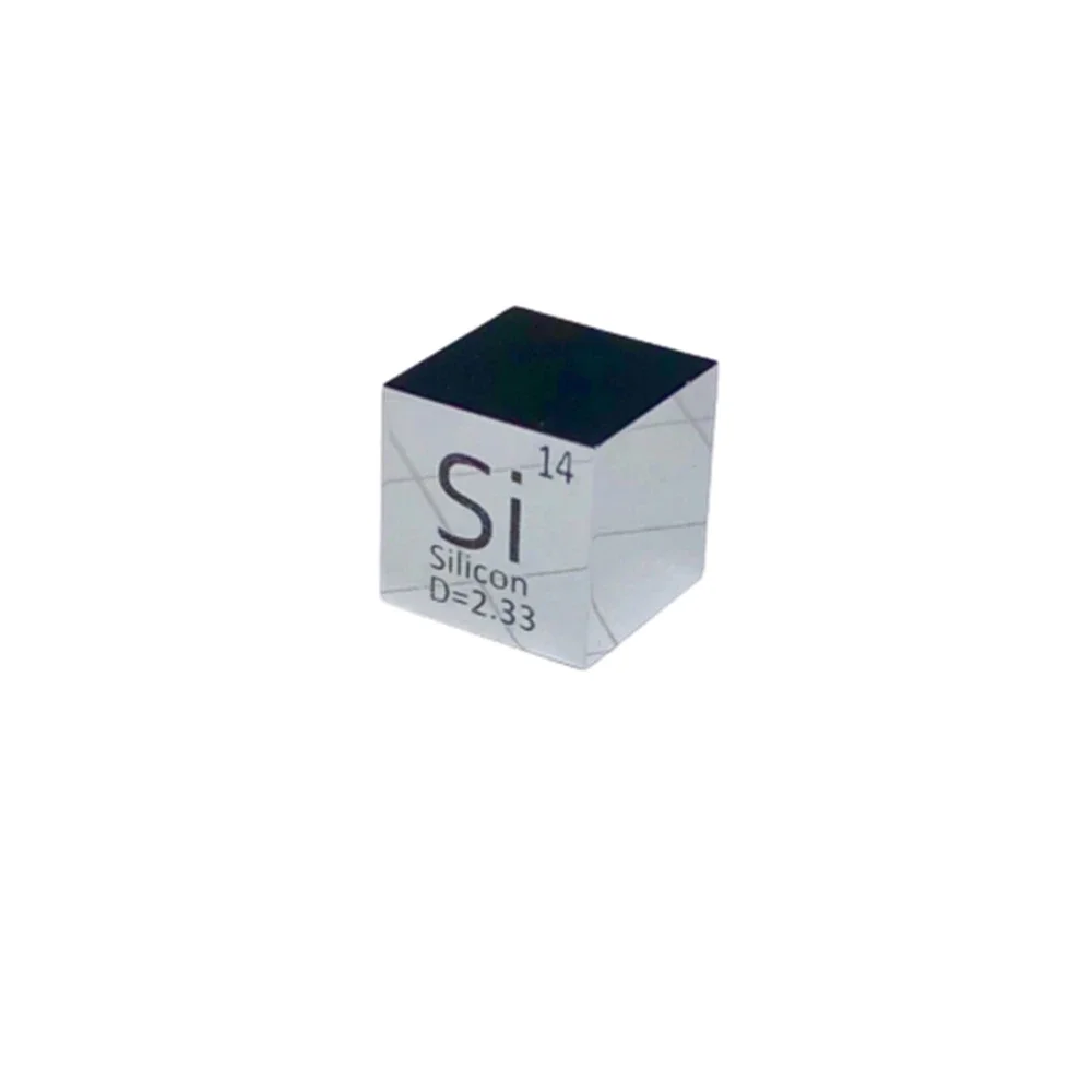 

Mirror Silicon Cube 10mm Polished Single Crystal Si Block Periodic Table Engraving