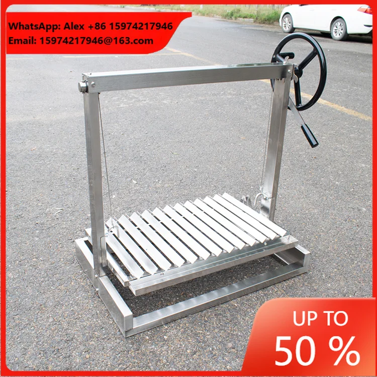 Factory Direct Wholesale Outdoor Charcoal BBQ Portable Metal Parrilla Santa Maria Built-in Stainless Steel BBQ Grill