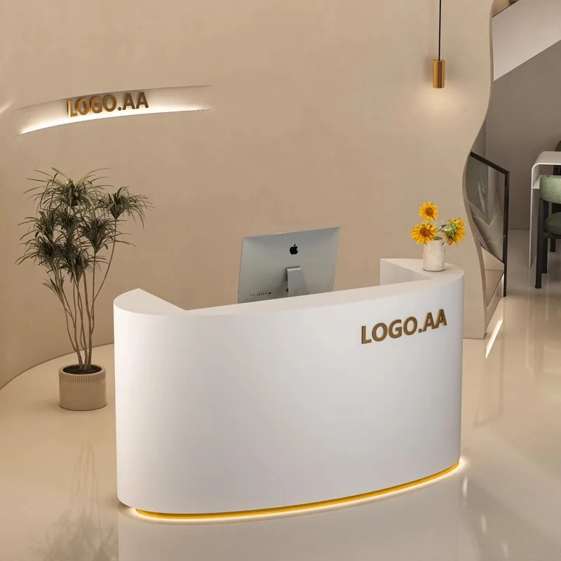 Restaurant Front Desk Reception Counter Hotels U Shape Classic Reception Desks Beauty Salon Mostrador Recepcion Office Furniture