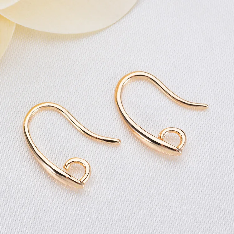 

20PCS 16MM 24K Gold Color Plated Brass Jewelry Accessories Earing Hooks DIY Making Hand Made Jewelry Findings Component