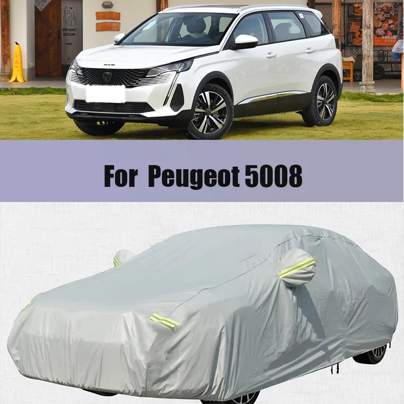 For Peugeot 5008 Outdoor Protection Full Car Covers Snow Cover Sunshade Waterproof Dustproof Exterior General Car Accessories