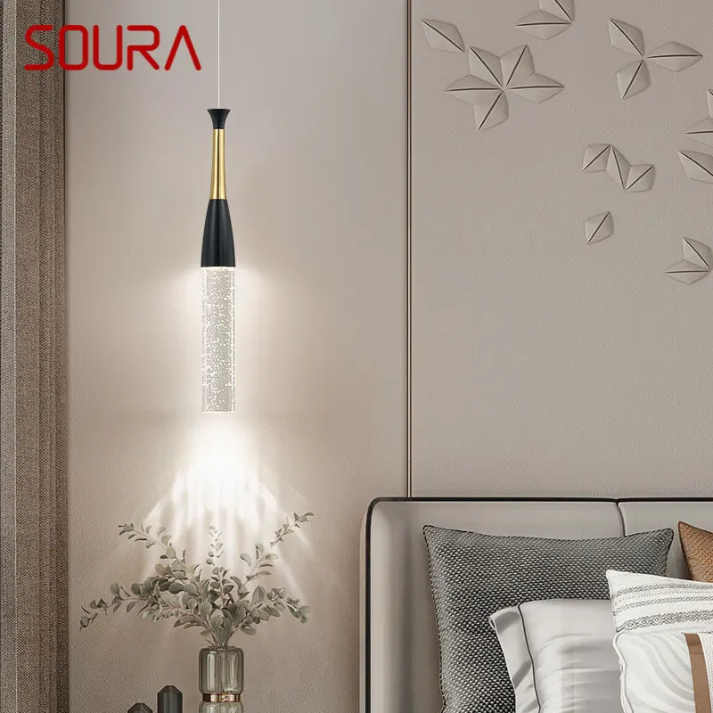 

SOURA Nordic Creative Pendant Lamp Crystal Bubble Shape Decorative Light For Home Living Room Bedroom