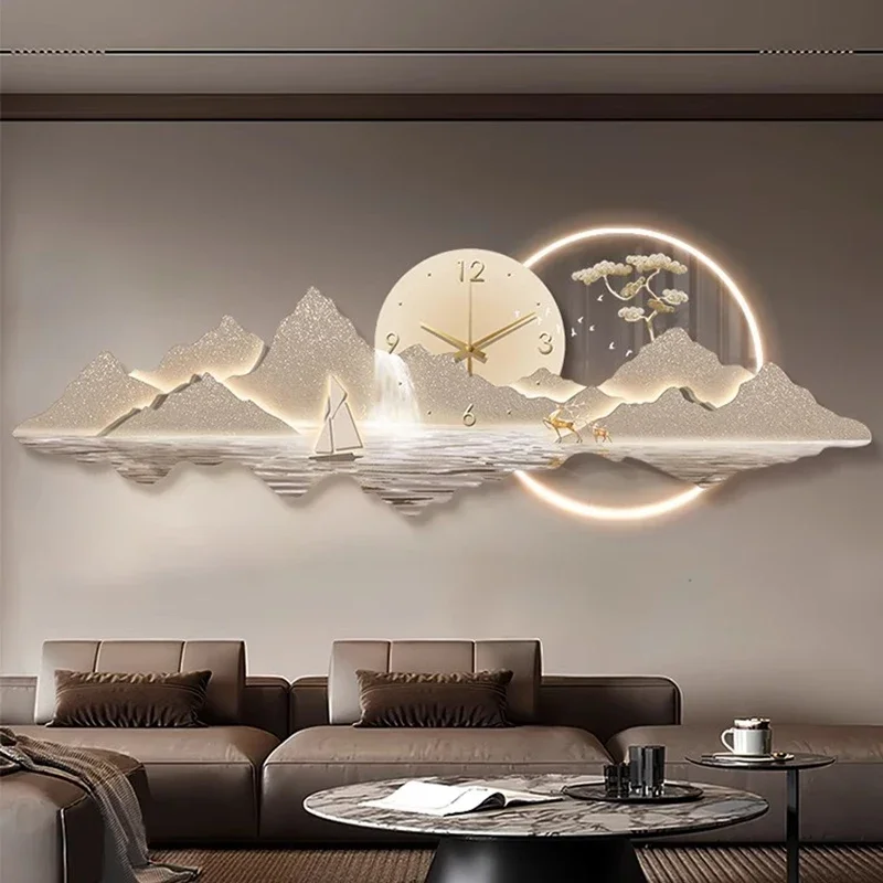 Nordic Fashion Wall Clocks Led Art Mural Living Room Digital Luxury Wall Watch Bedrooms Creative Reloj Pared Home Decoration