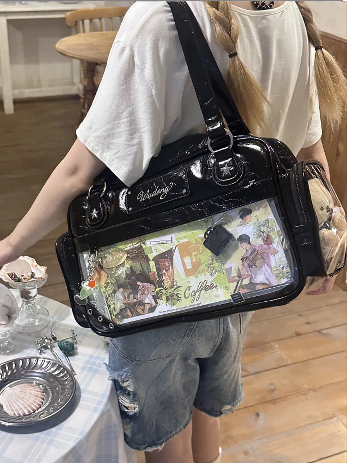 

Оригинальная милая сумка через плечо, повседневная универсальная сумка-мессенджер для женщин, прозрачная сумка, кошельки и сумки