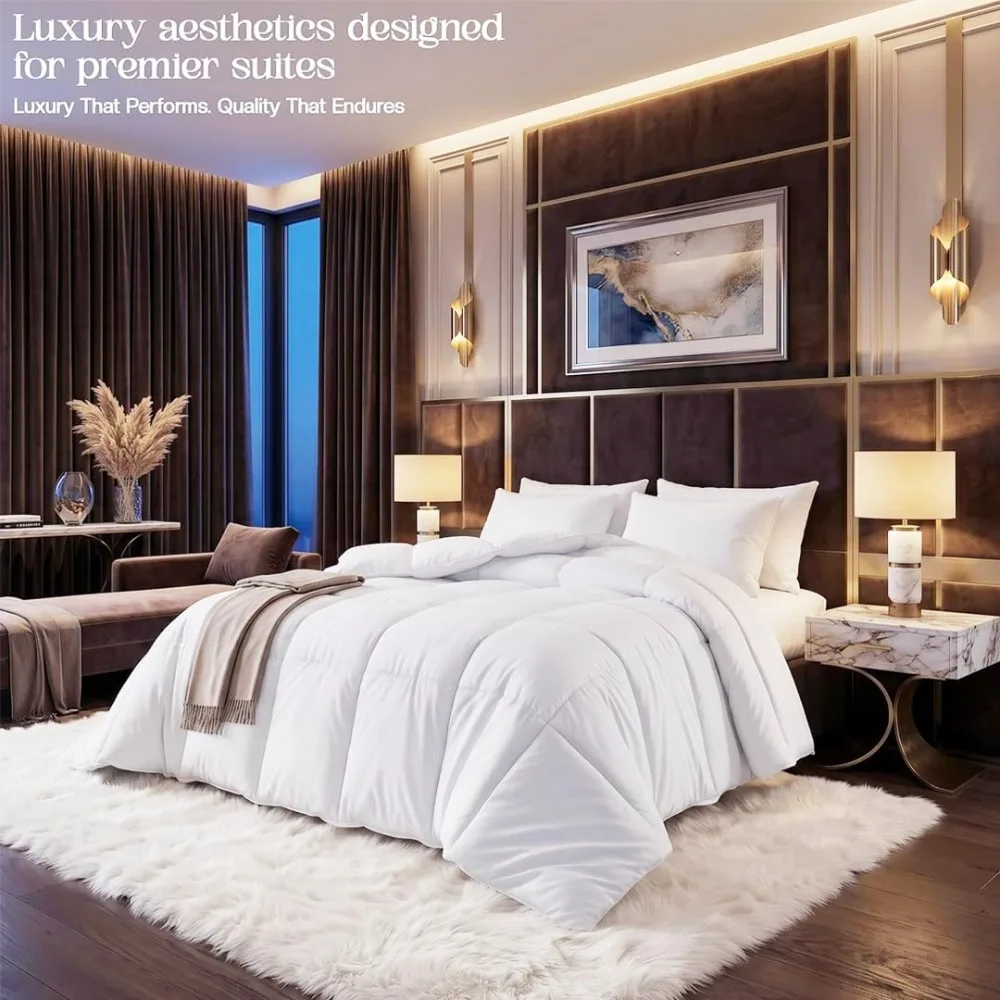 3-Pack Hotel Collection Comforters King 90x102 White Duvet Inserts Bulk