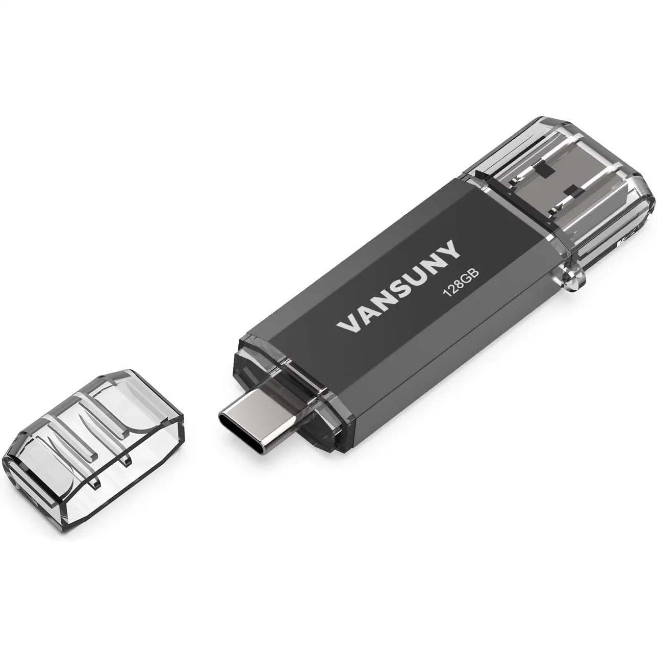 128GB USB C Flash Drive 2 in 1 OTG USB 3.0 Type C Memory Stick with Keychain for Android Smartphones, Computer, Tablet