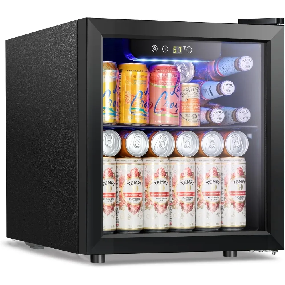 Wine Fridge, 12 Bottle 48 Can & 1.3 Cu.ft, Digital Temperature Display, Freestanding Wine Cooler