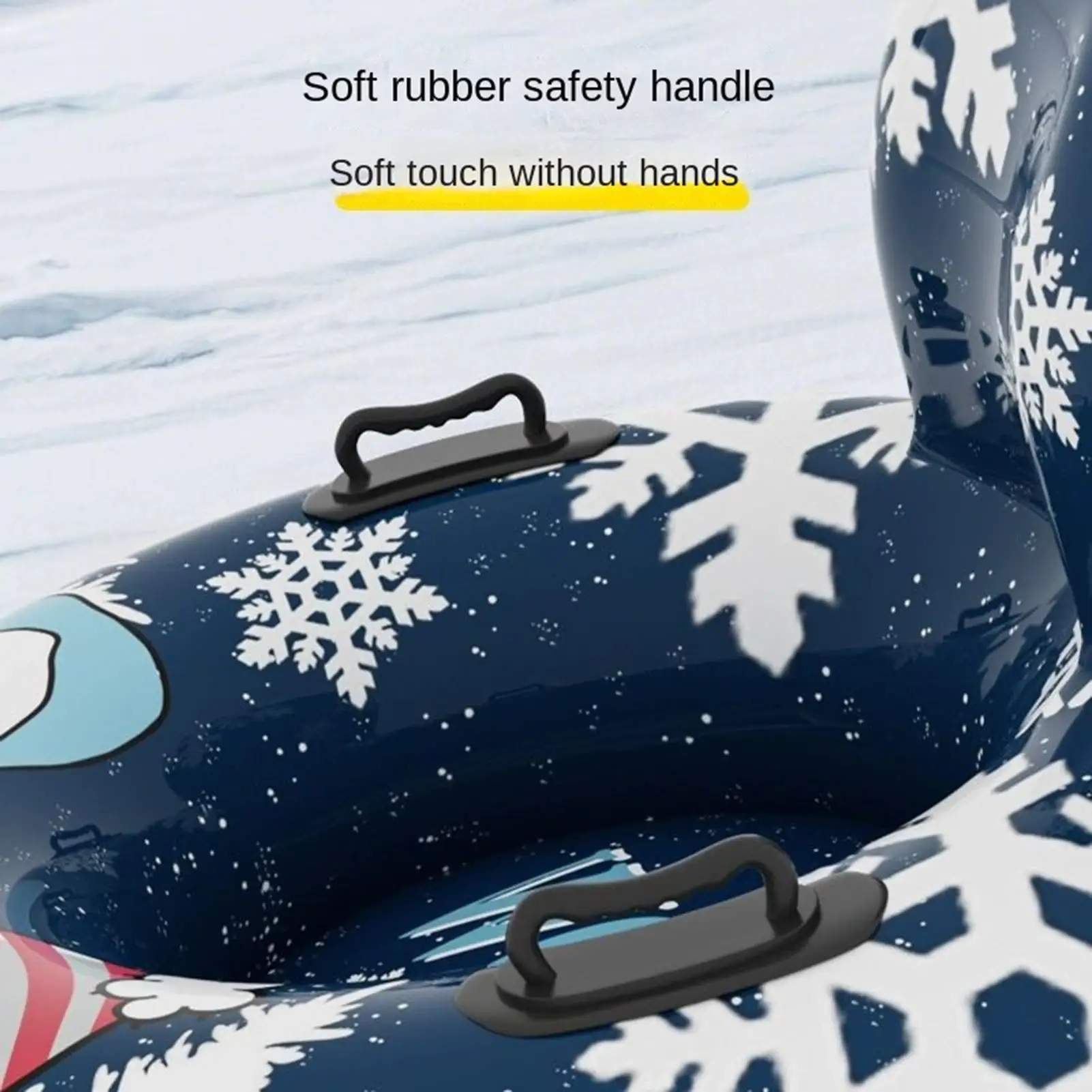 Outdoor Inflatable Snow Tube with Anti-Tip Design Round Thick Inflatable Ski Board with Water Ring Pvc Inflatable Ski Board
