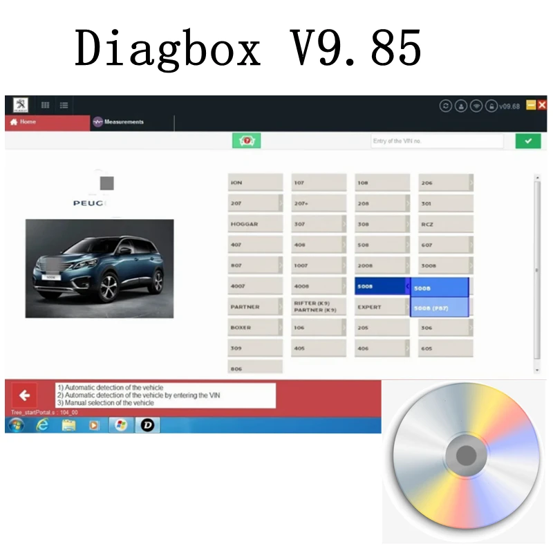 

Diagbox V9.85 Software For Peo-geot For Cit-roen Win version Original install work with Lexia3 PP2000 Diagnose Resets Adaptation