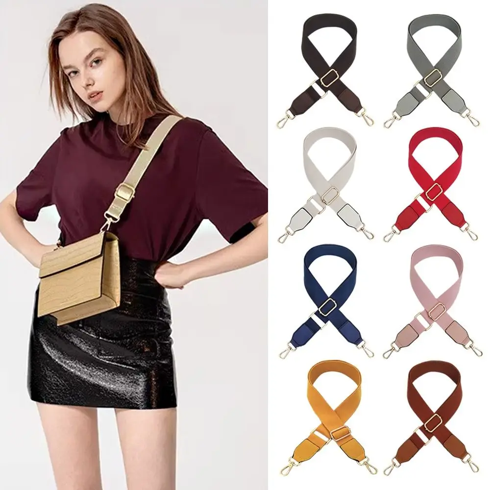 Fashion Wide Bag Strap Replacement Adjustable Handbag Belt Canvas Solid Color Shoulder Bag Strap For Women Bag Accessories