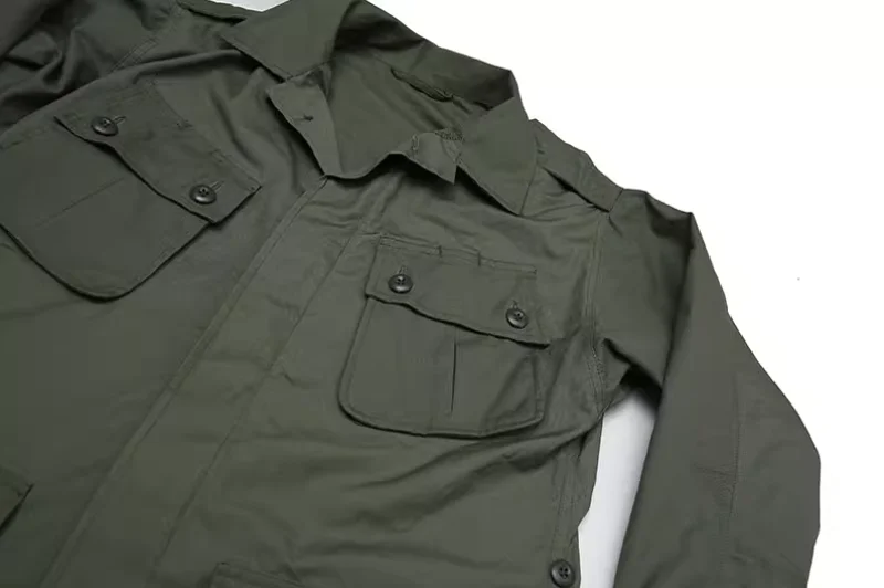 Chaqueta de combate de primera generación TCU verde militar de la guerra de Vietnam, camisa para hombre, abrigo de campo OG107